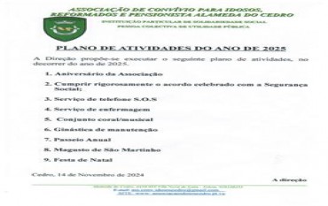 PLANO DE ATIVIDADES DO ANO DE 2025